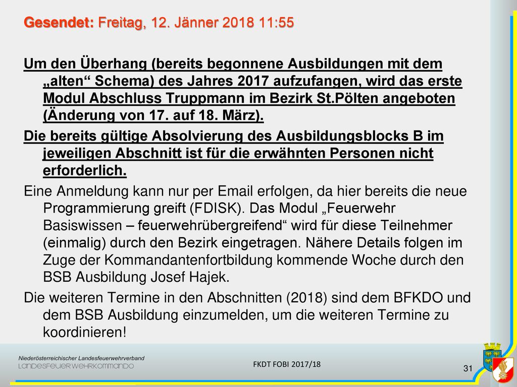 Gesendet: Freitag, 12. Jänner :55