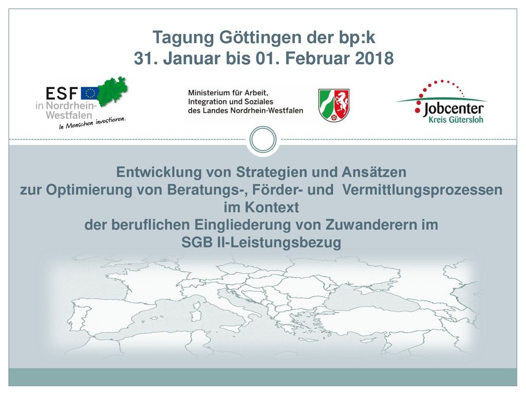 Tagung Göttingen der bp:k 31. Januar bis 01. Februar 2018