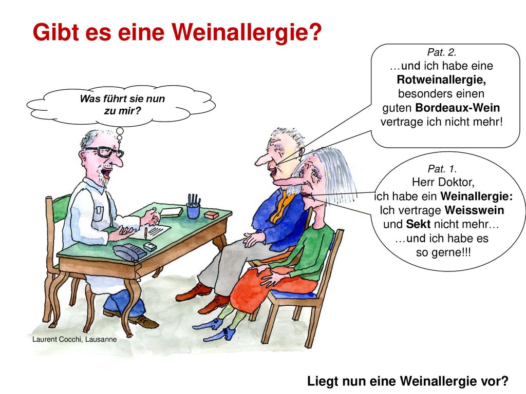 Gibt es eine Weinallergie Liegt nun eine Weinallergie vor