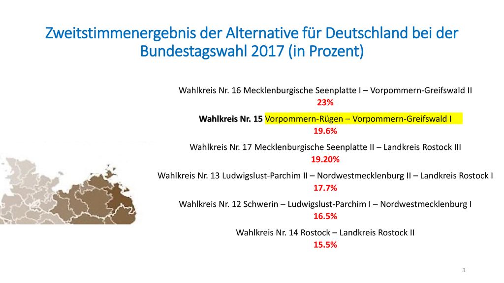Zweitstimmenergebnis der Alternative für Deutschland bei der Bundestagswahl 2017 (in Prozent)