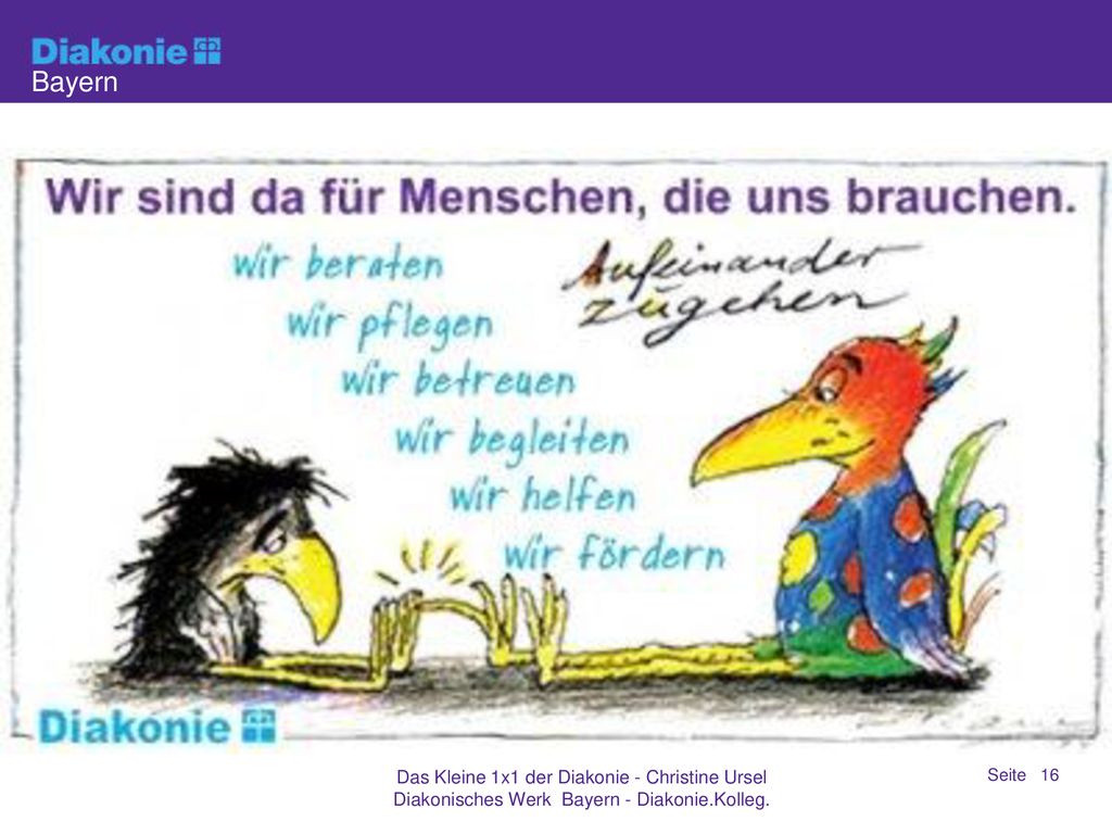 Das Kleine 1x1 der Diakonie - Christine Ursel Diakonisches Werk Bayern - Diakonie.Kolleg.