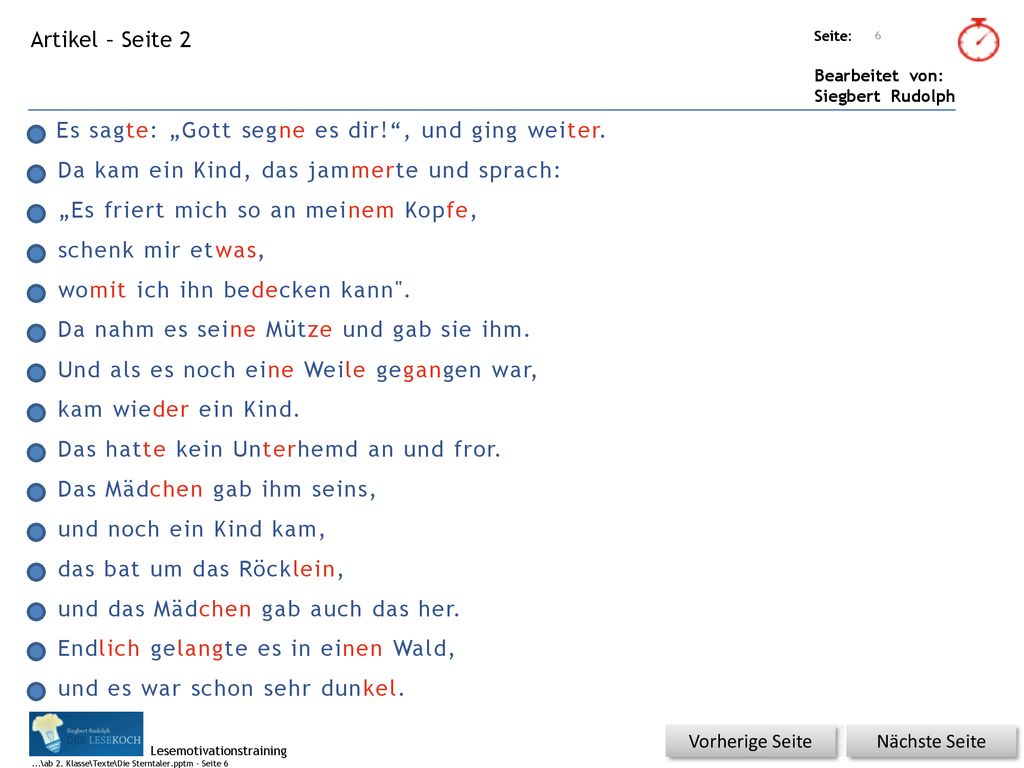 Es sagte: „Gott segne es dir! , und ging weiter.