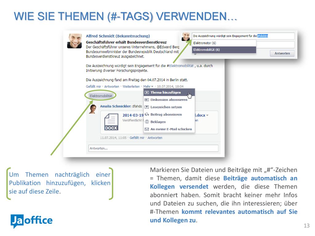WIE SIE THEMEN (#-Tags) VERWENDEN…