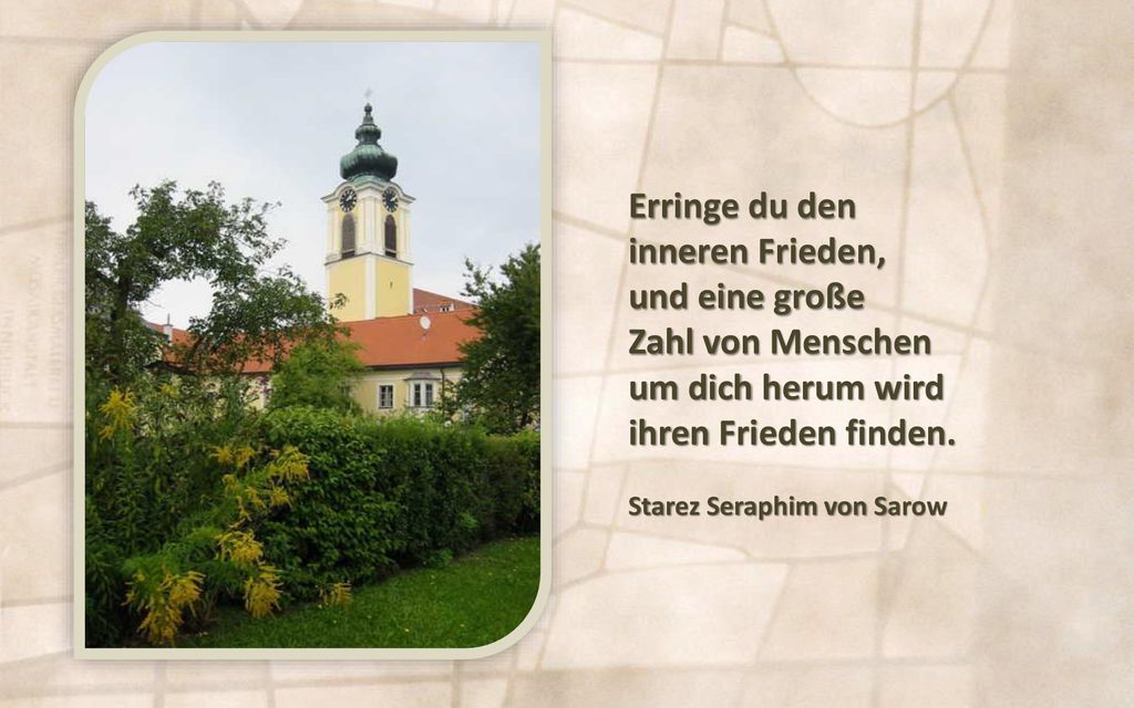 Erringe du den inneren Frieden, und eine große Zahl von Menschen