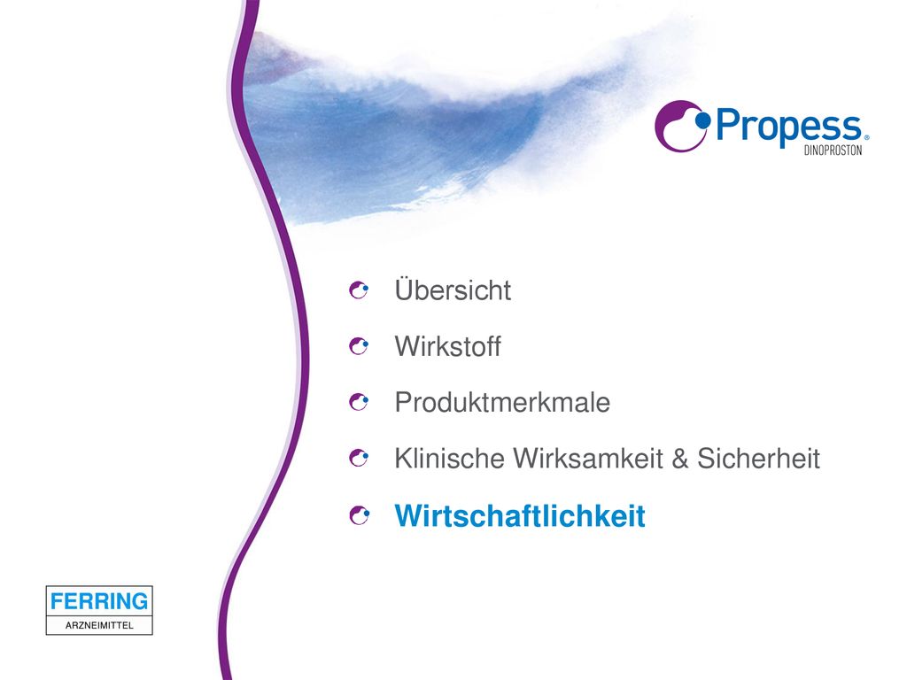 Wirtschaftlichkeit Übersicht Wirkstoff Produktmerkmale