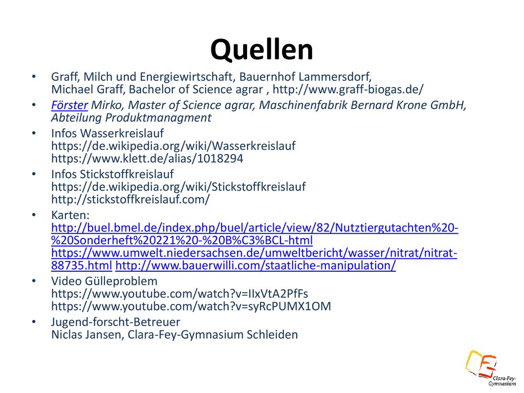 Quellen Graff, Milch und Energiewirtschaft, Bauernhof Lammersdorf, Michael Graff, Bachelor of Science agrar ,