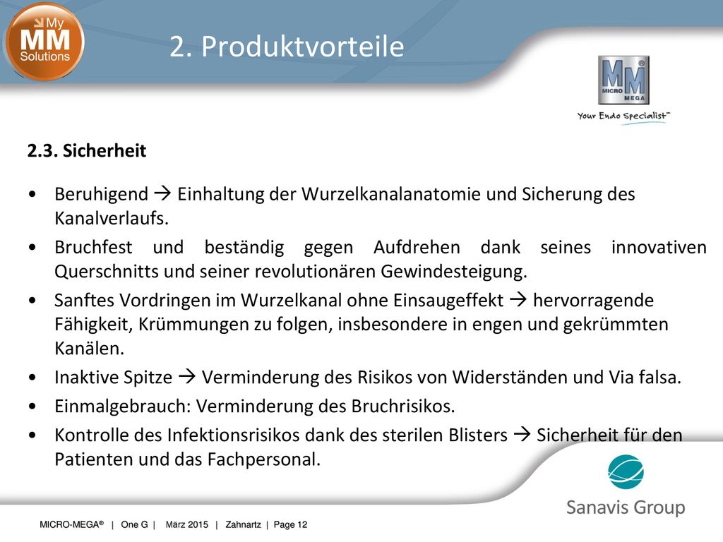 2. Produktvorteile 2.3. Sicherheit