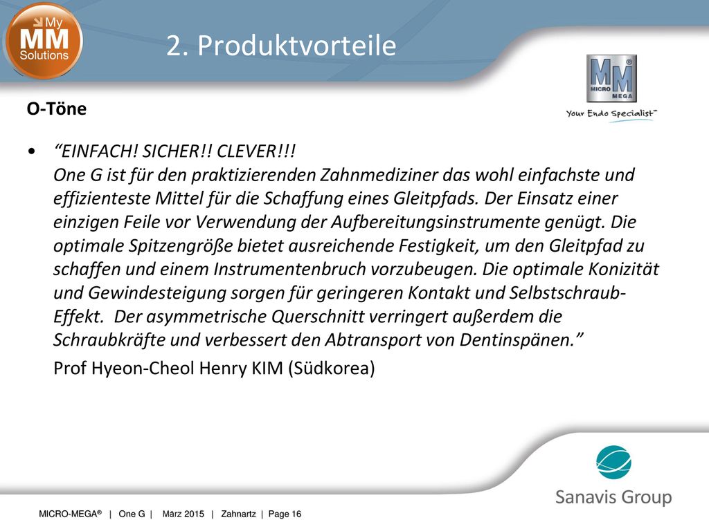 2. Produktvorteile O-Töne