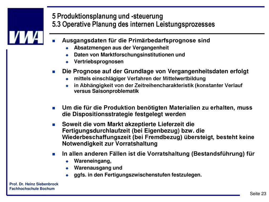 5 Produktionsplanung und -steuerung 5