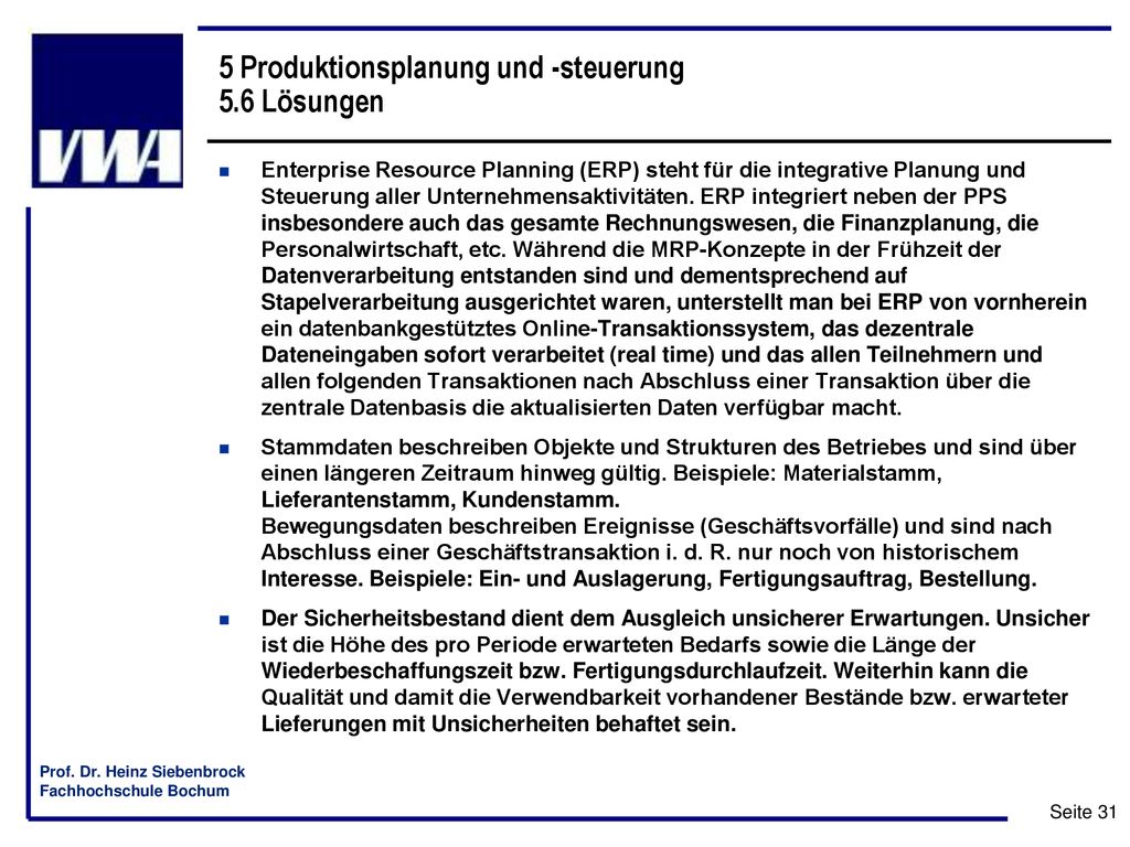 5 Produktionsplanung und -steuerung 5.6 Lösungen