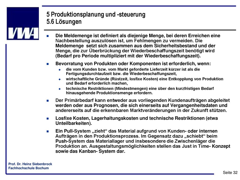 5 Produktionsplanung und -steuerung 5.6 Lösungen