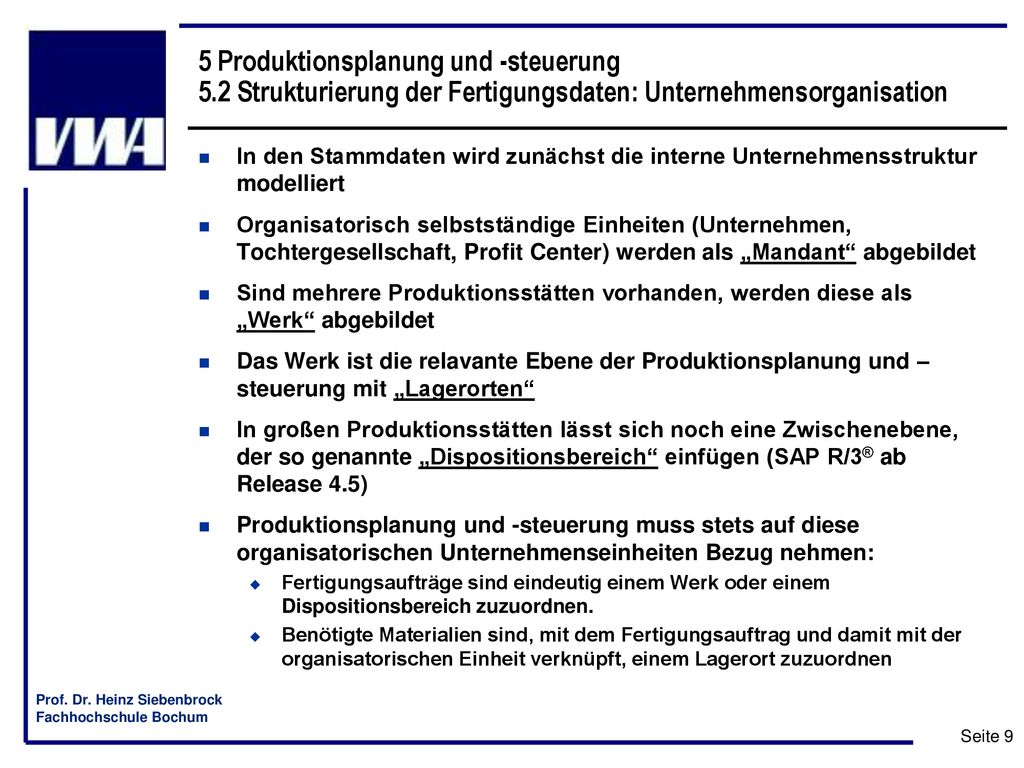 5 Produktionsplanung und -steuerung 5