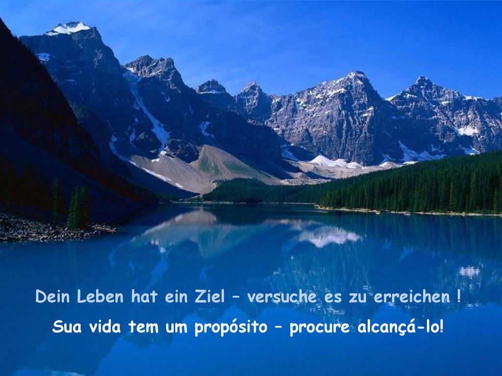 Dein Leben hat ein Ziel – versuche es zu erreichen !