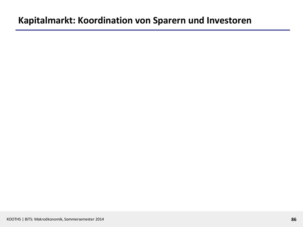 Kapitalmarkt: Koordination von Sparern und Investoren
