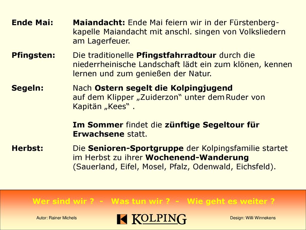 Wer sind wir - Was tun wir - Wie geht es weiter