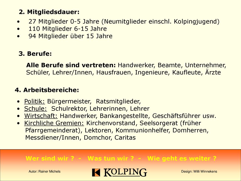 Wer sind wir - Was tun wir - Wie geht es weiter