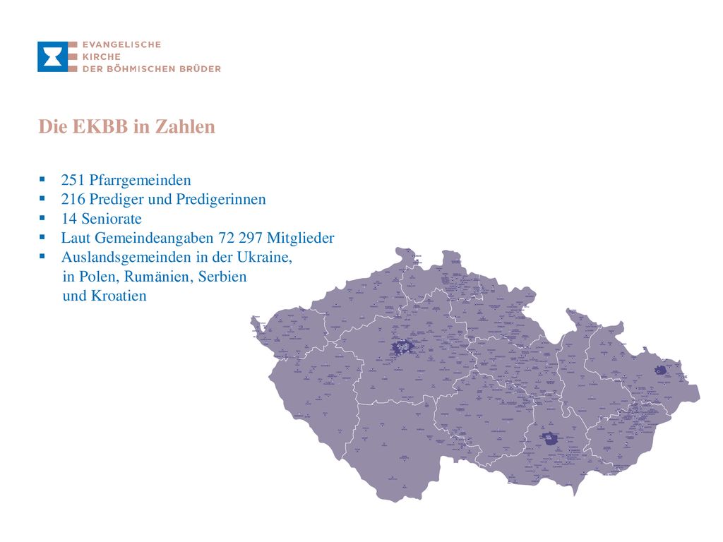 Die EKBB in Zahlen 251 Pfarrgemeinden 216 Prediger und Predigerinnen