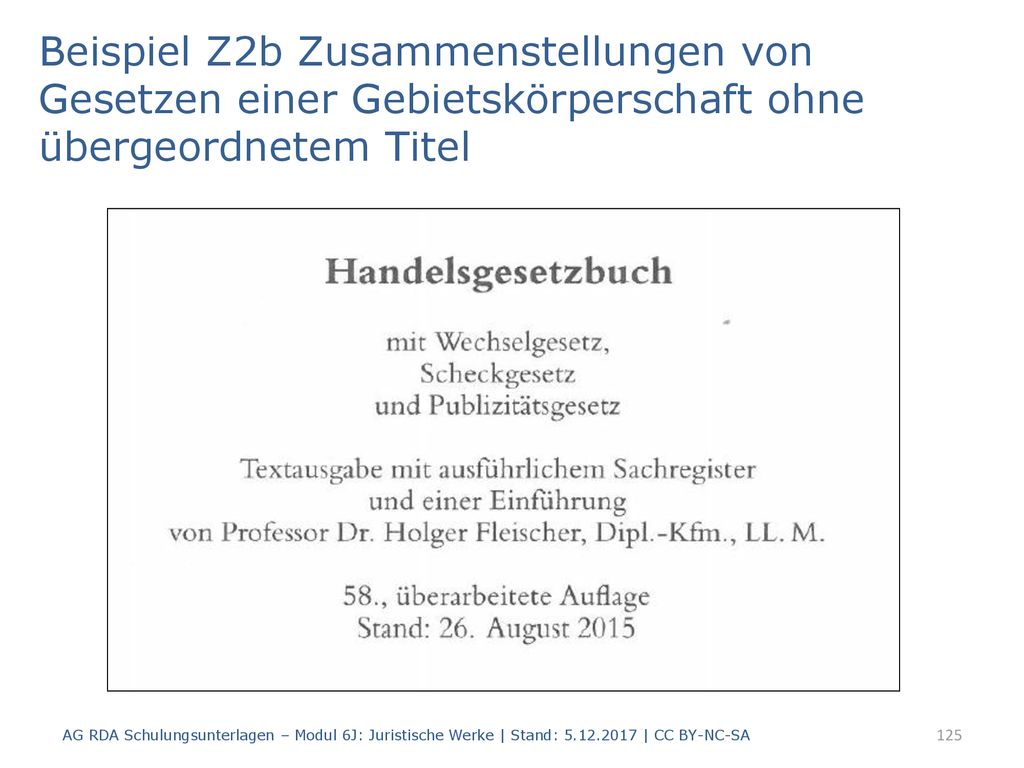 Beispiel Z2b Zusammenstellungen von Gesetzen einer Gebietskörperschaft ohne übergeordnetem Titel