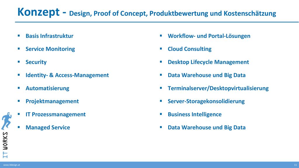 Konzept - Design, Proof of Concept, Produktbewertung und Kostenschätzung