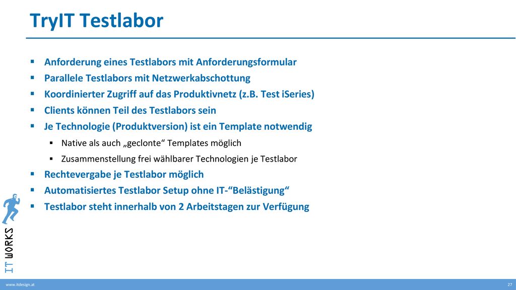 TryIT Testlabor Anforderung eines Testlabors mit Anforderungsformular