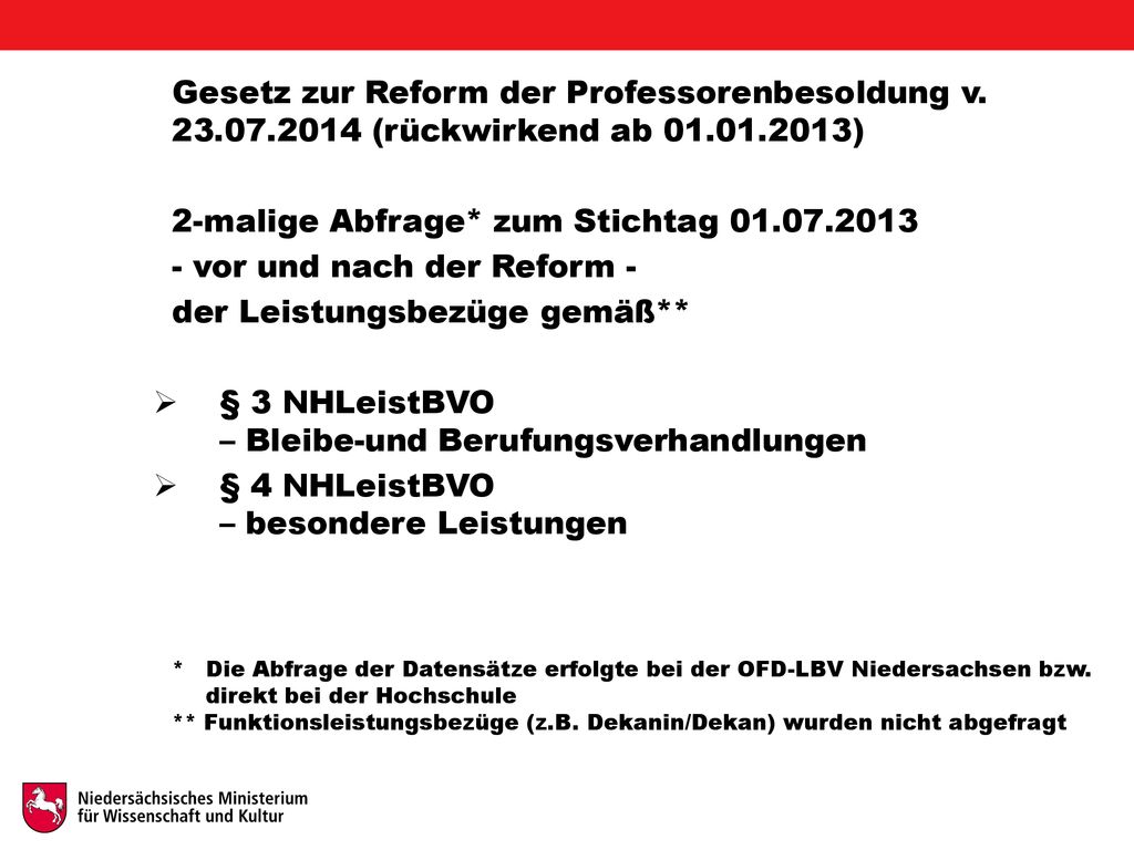 2-malige Abfrage* zum Stichtag vor und nach der Reform -