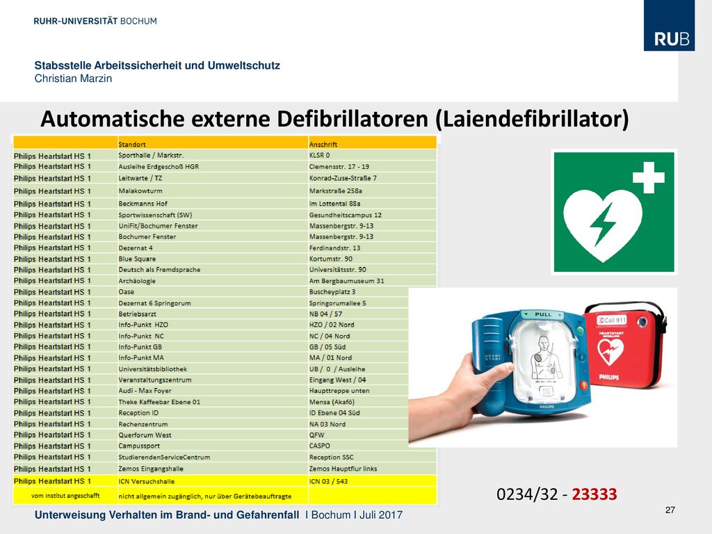 Automatische externe Defibrillatoren (Laiendefibrillator)