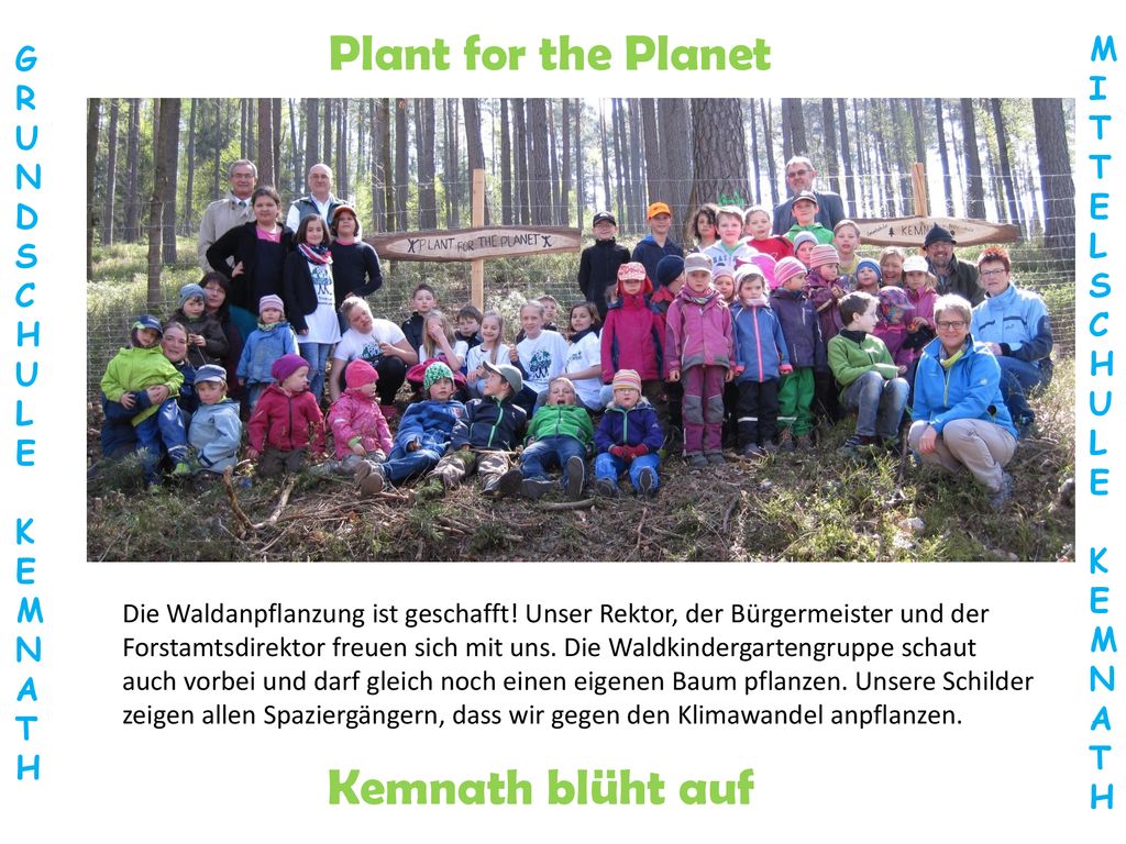 Plant for the Planet Kemnath blüht auf M G I R T U N E D L S S C C H H