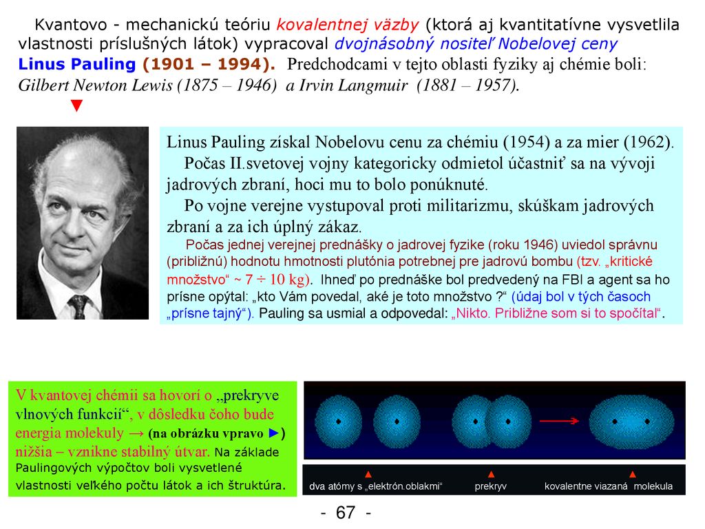 Gilbert Newton Lewis (1875 – 1946) a Irvin Langmuir (1881 – 1957). ▼