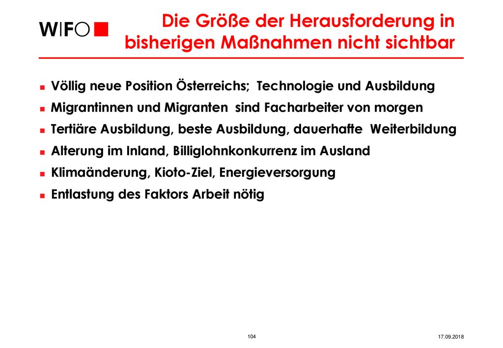 Die Größe der Herausforderung in bisherigen Maßnahmen nicht sichtbar