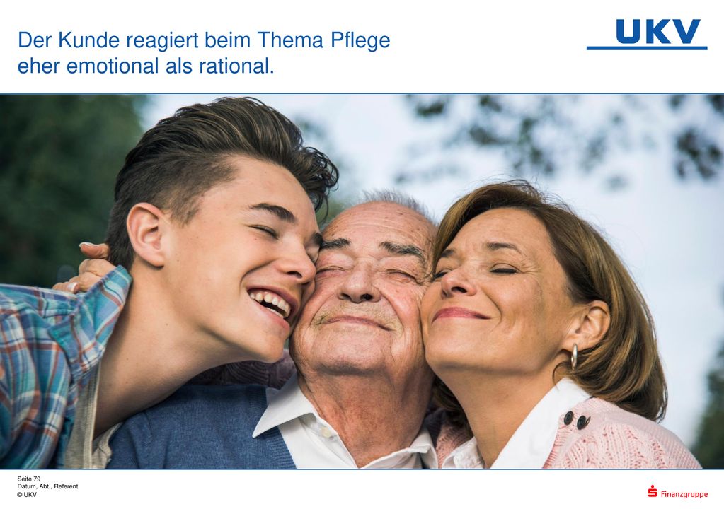 Der Kunde reagiert beim Thema Pflege eher emotional als rational.