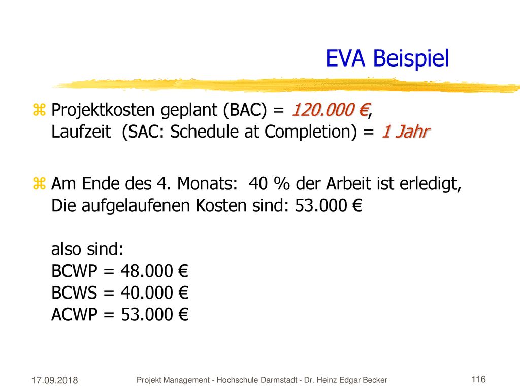 Projekt Management - Hochschule Darmstadt - Dr. Heinz Edgar Becker
