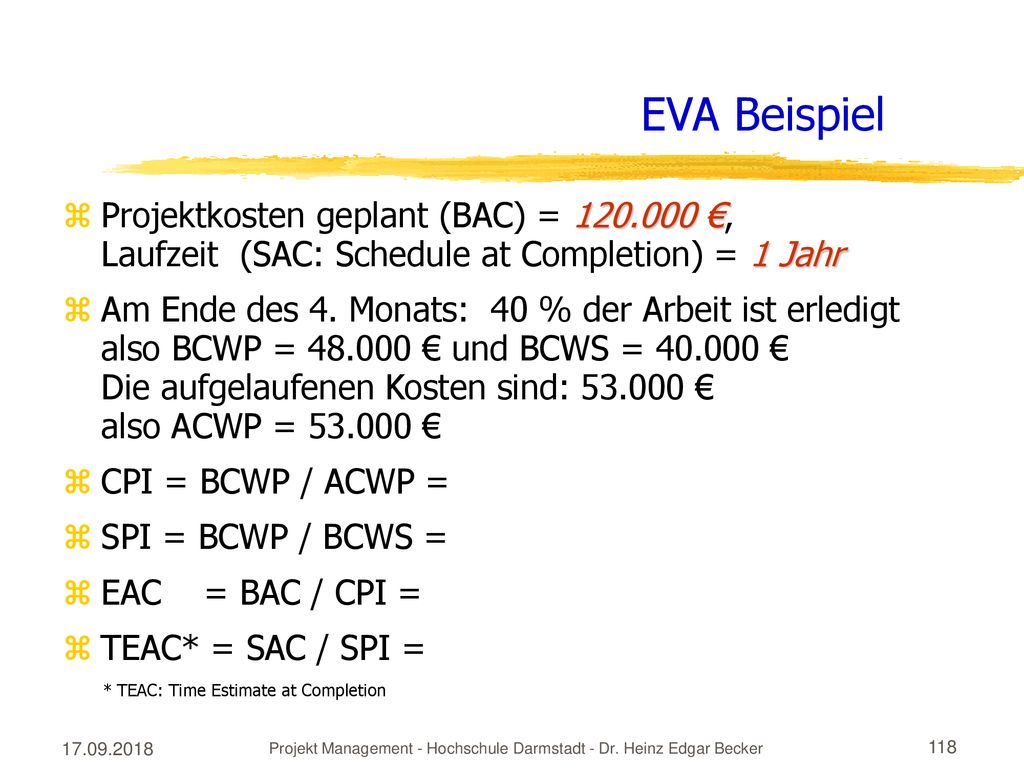 Projekt Management - Hochschule Darmstadt - Dr. Heinz Edgar Becker