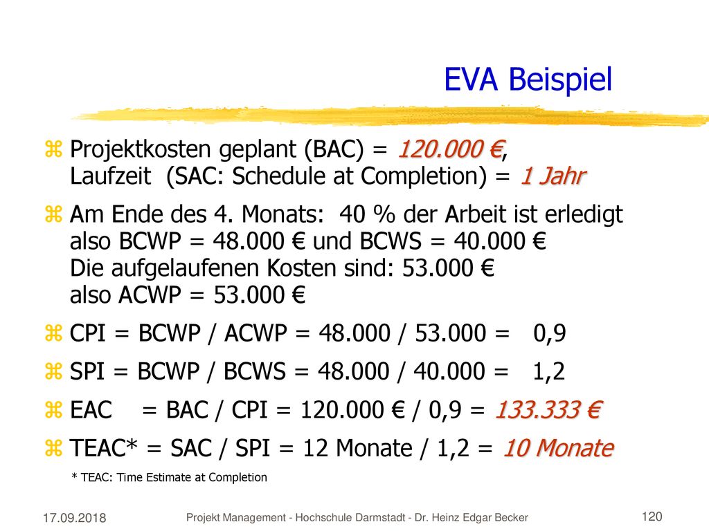 Projekt Management - Hochschule Darmstadt - Dr. Heinz Edgar Becker