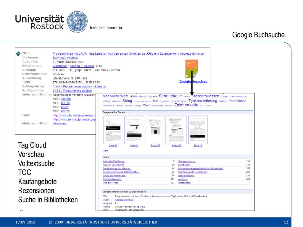 Google Buchsuche Tag Cloud Vorschau Volltextsuche TOC Kaufangebote Rezensionen Suche in Bibliotheken ...