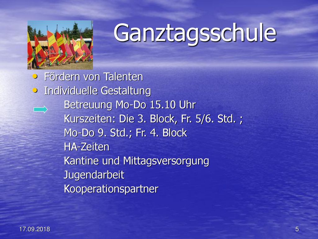 Ganztagsschule Fördern von Talenten Individuelle Gestaltung