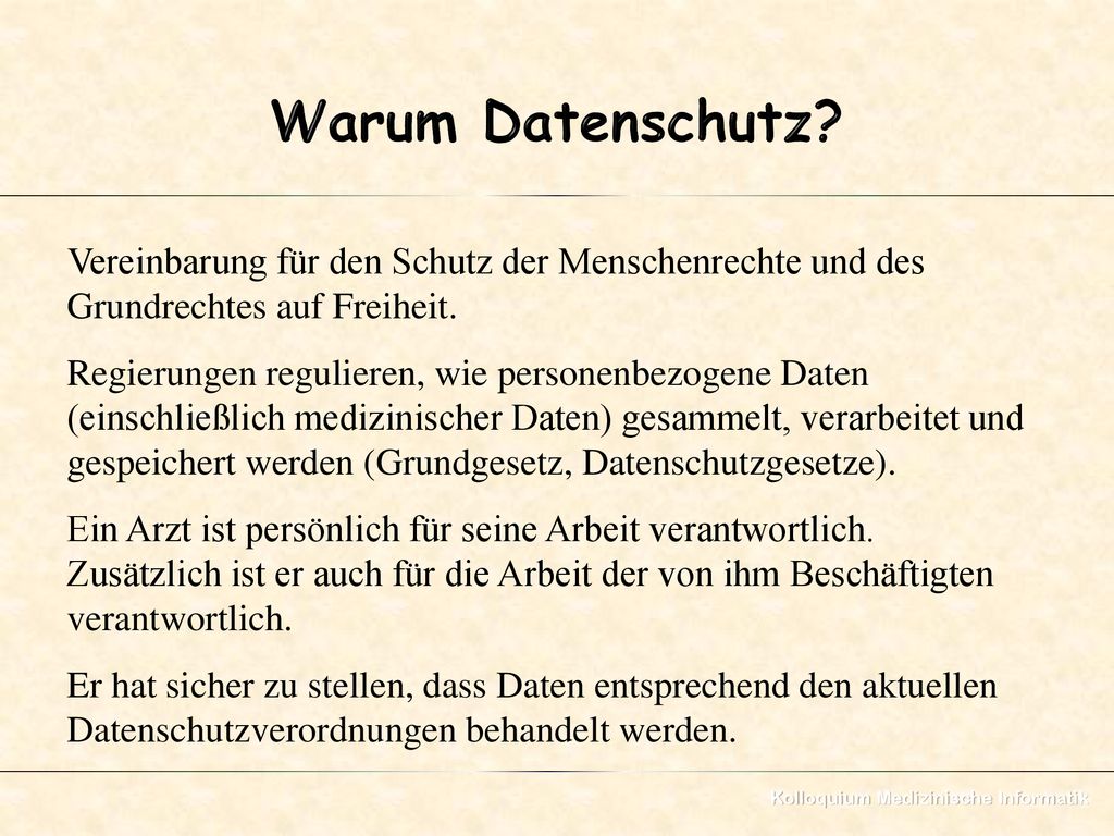Warum Datenschutz Vereinbarung für den Schutz der Menschenrechte und des Grundrechtes auf Freiheit.