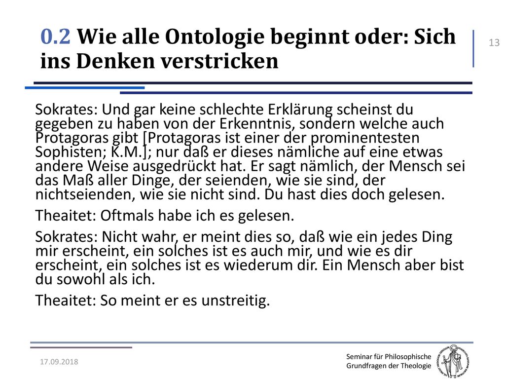 0.2 Wie alle Ontologie beginnt oder: Sich ins Denken verstricken