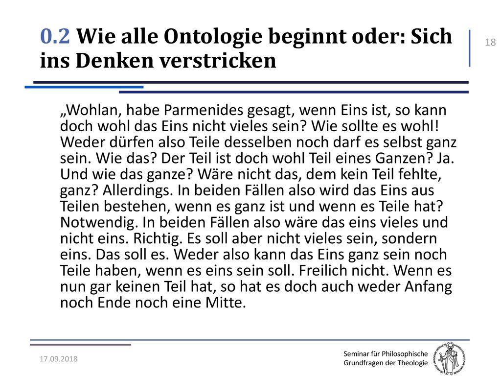 0.2 Wie alle Ontologie beginnt oder: Sich ins Denken verstricken
