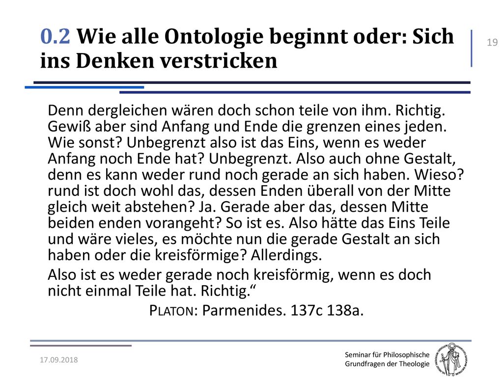 0.2 Wie alle Ontologie beginnt oder: Sich ins Denken verstricken
