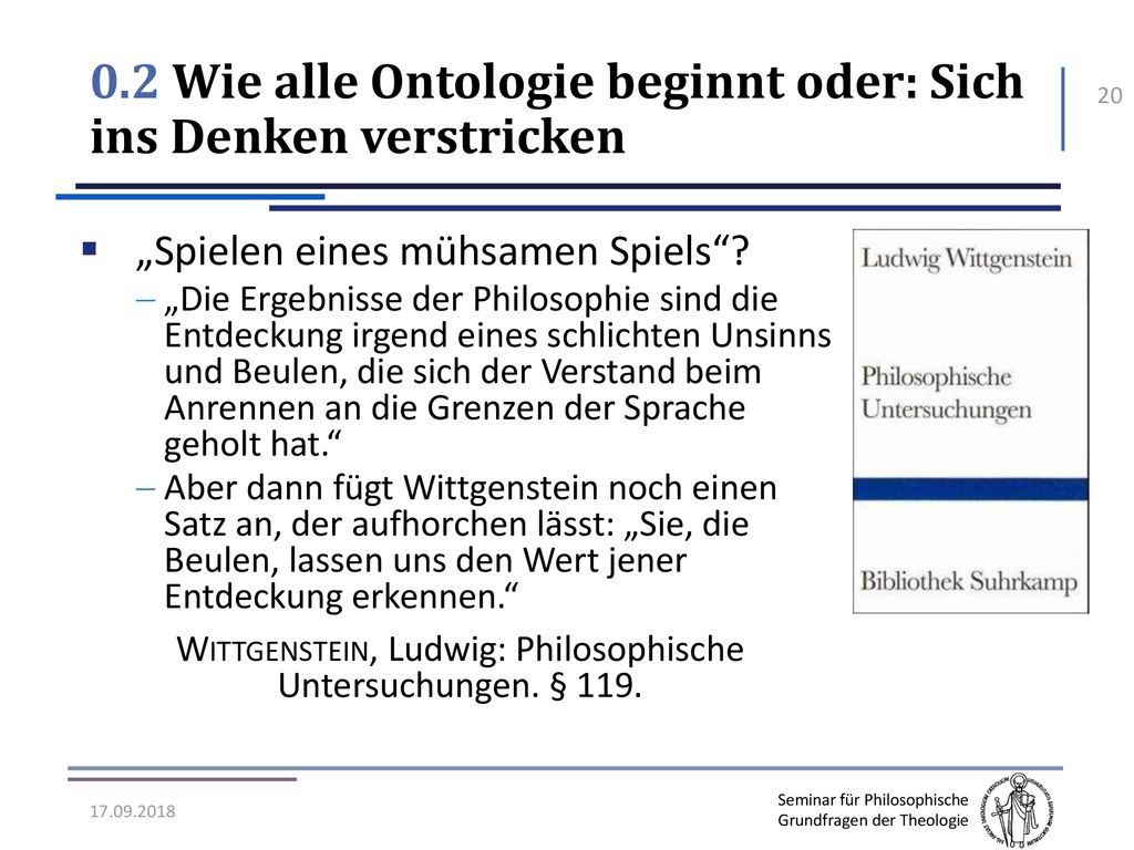 0.2 Wie alle Ontologie beginnt oder: Sich ins Denken verstricken