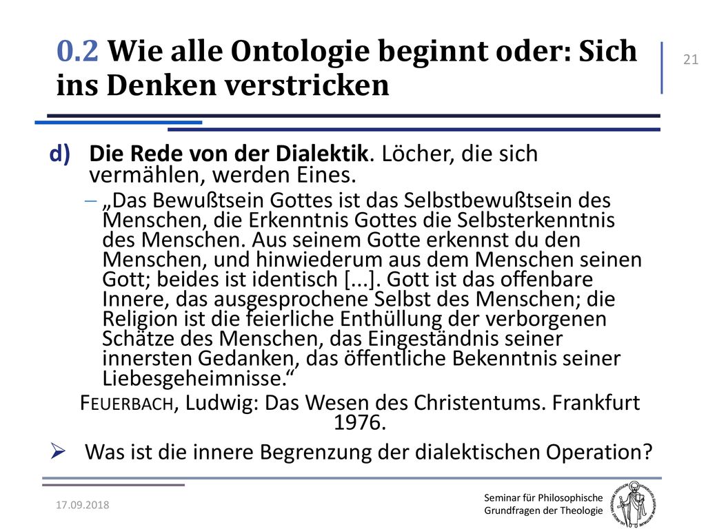0.2 Wie alle Ontologie beginnt oder: Sich ins Denken verstricken