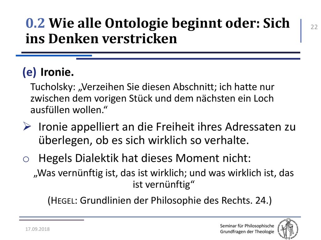 0.2 Wie alle Ontologie beginnt oder: Sich ins Denken verstricken