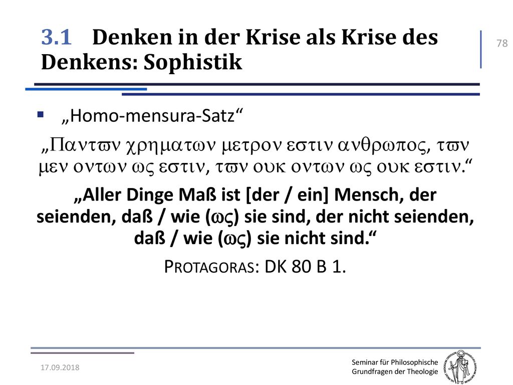 3.1 Denken in der Krise als Krise des Denkens: Sophistik