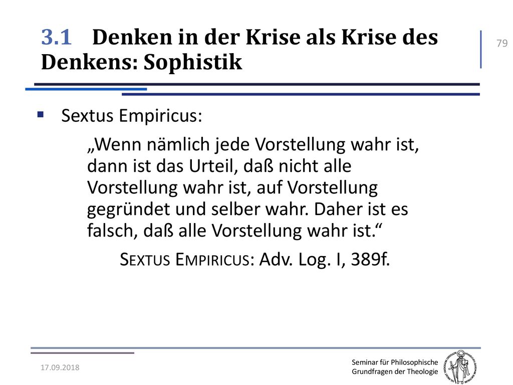 3.1 Denken in der Krise als Krise des Denkens: Sophistik