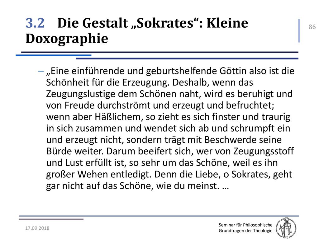3.2 Die Gestalt „Sokrates : Kleine Doxographie