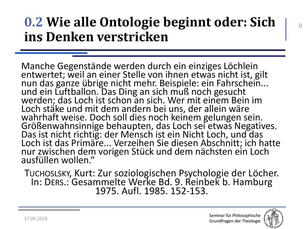 0.2 Wie alle Ontologie beginnt oder: Sich ins Denken verstricken