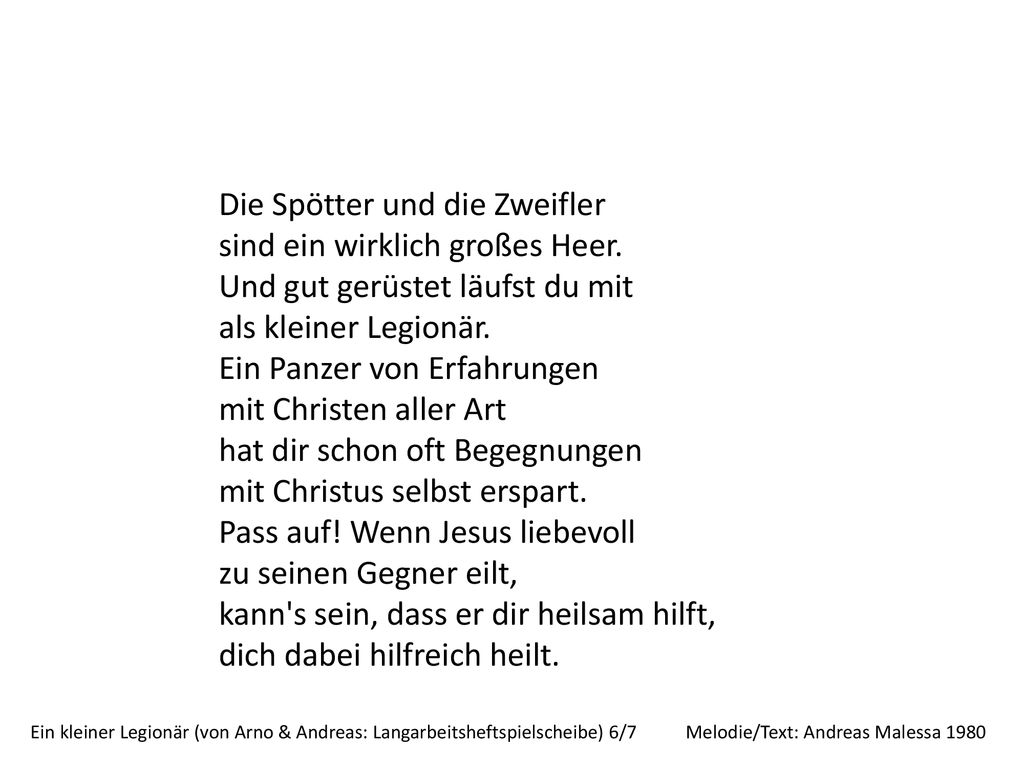 Die Spötter und die Zweifler sind ein wirklich großes Heer.