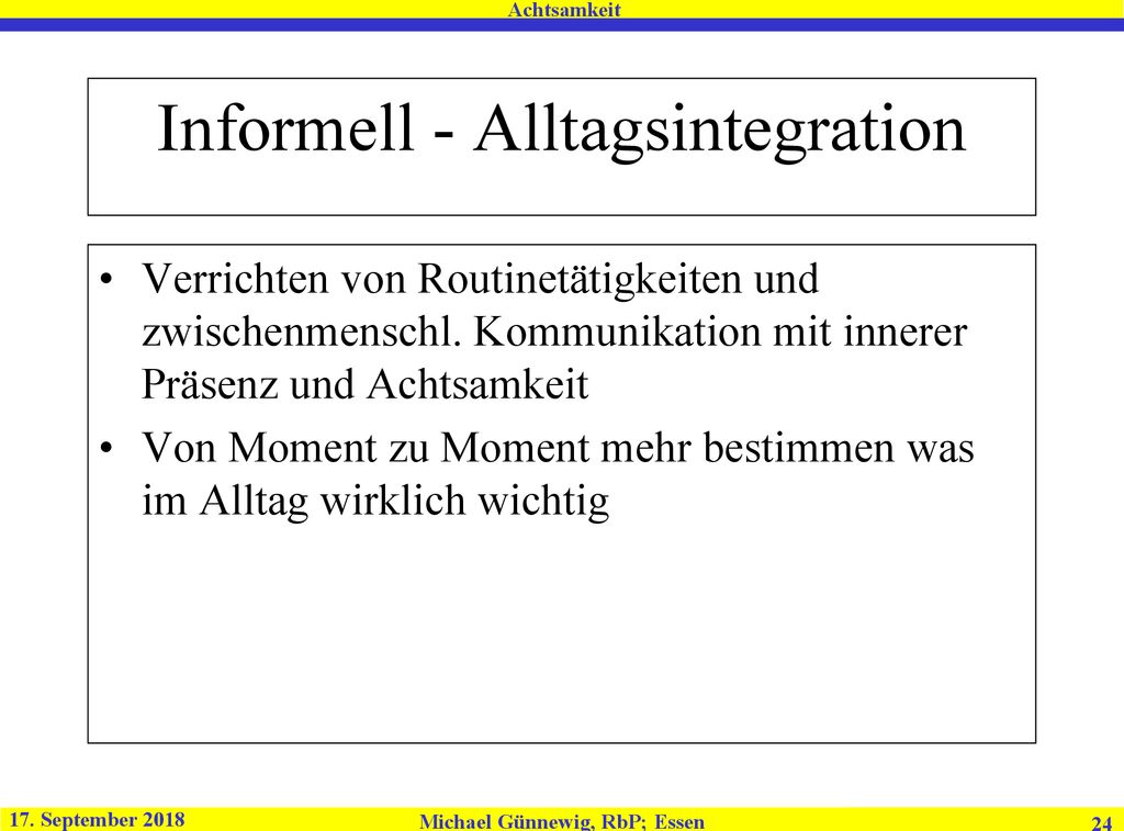 Informell - Alltagsintegration