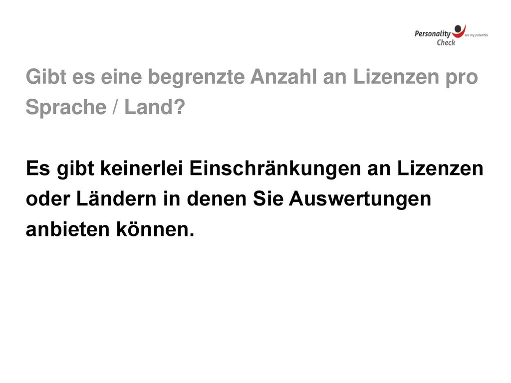 Gibt es eine begrenzte Anzahl an Lizenzen pro Sprache / Land