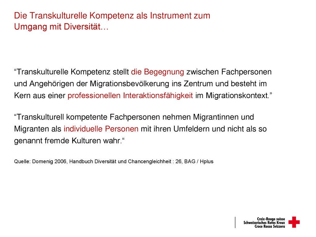 September 18 Die Transkulturelle Kompetenz als Instrument zum Umgang mit Diversität…